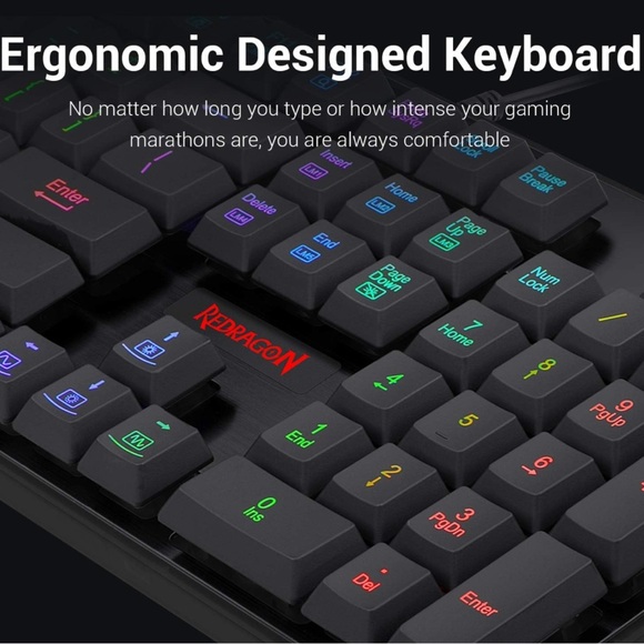 Redragon S107 Gaming Essentials 3-in-1 Set Keyboard/Mouse/Mouse new sealed - Picture 4 of 9